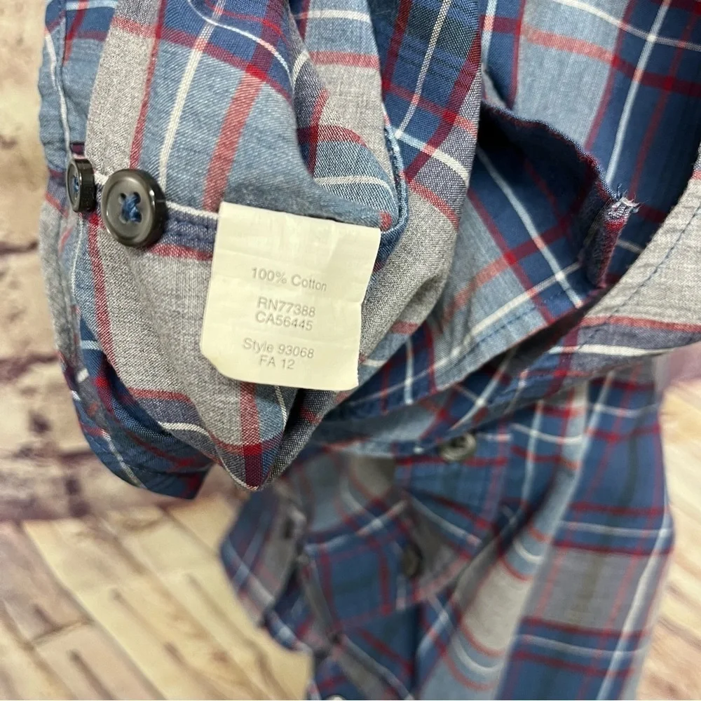 J.Crew Blue Check Slim Button Down Long Sleeve Shirt
